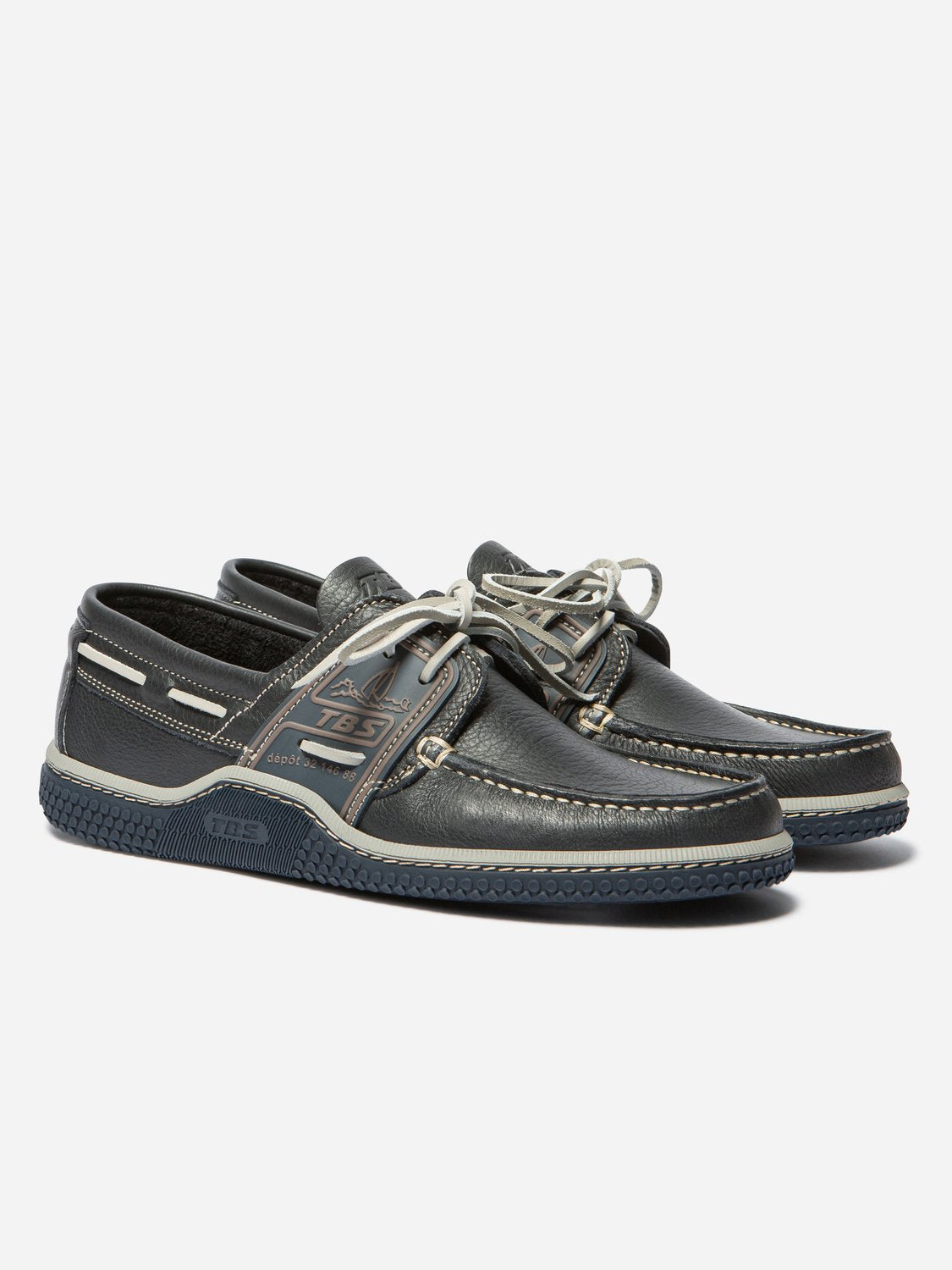 Chaussures Bateau Homme Cuir Marine Foncé - 2