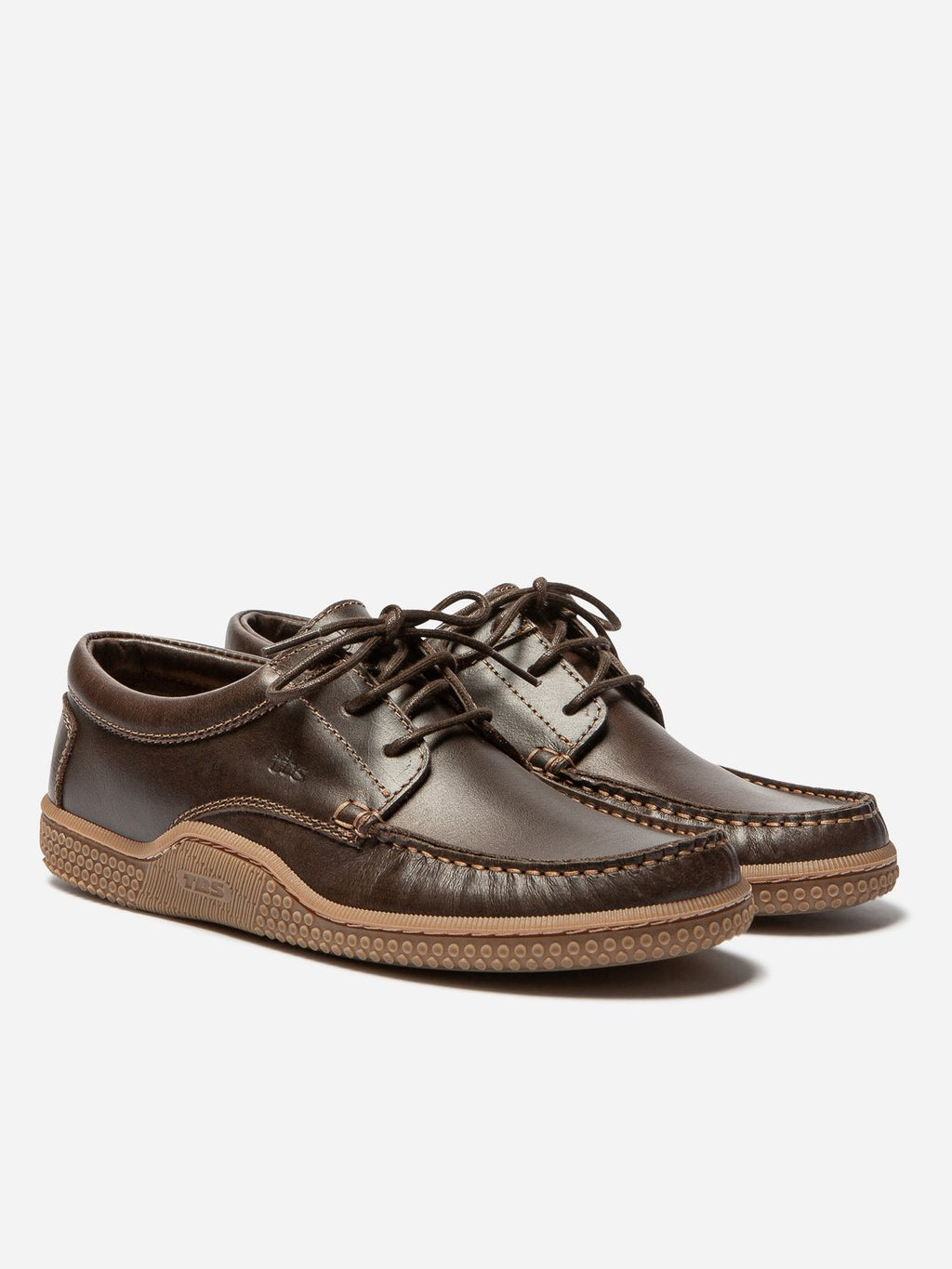 Chaussures Bateau Homme Cuir Lisse Marron - 2