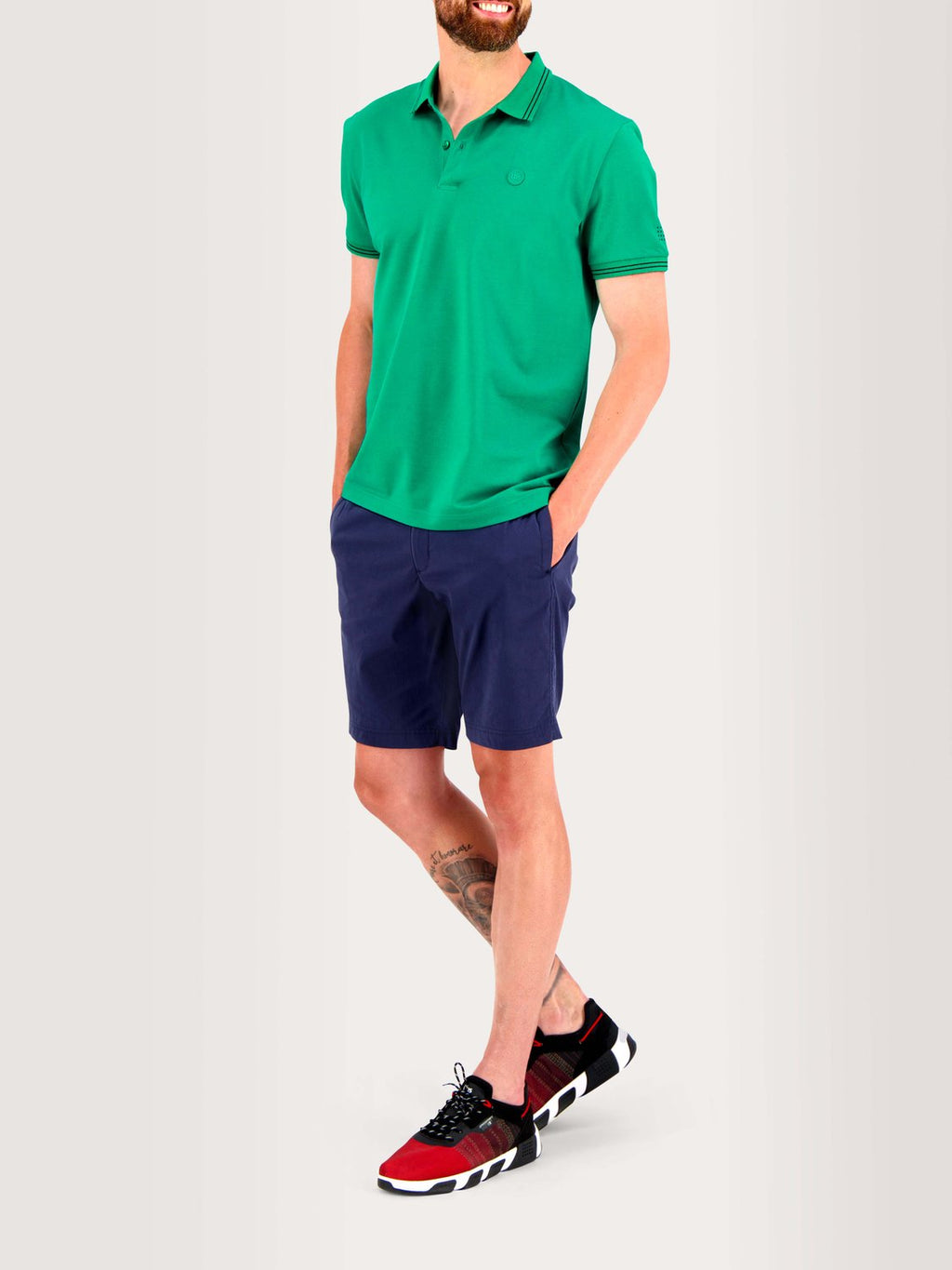 Polo Homme Séchage Rapide Stretch Vert - 1