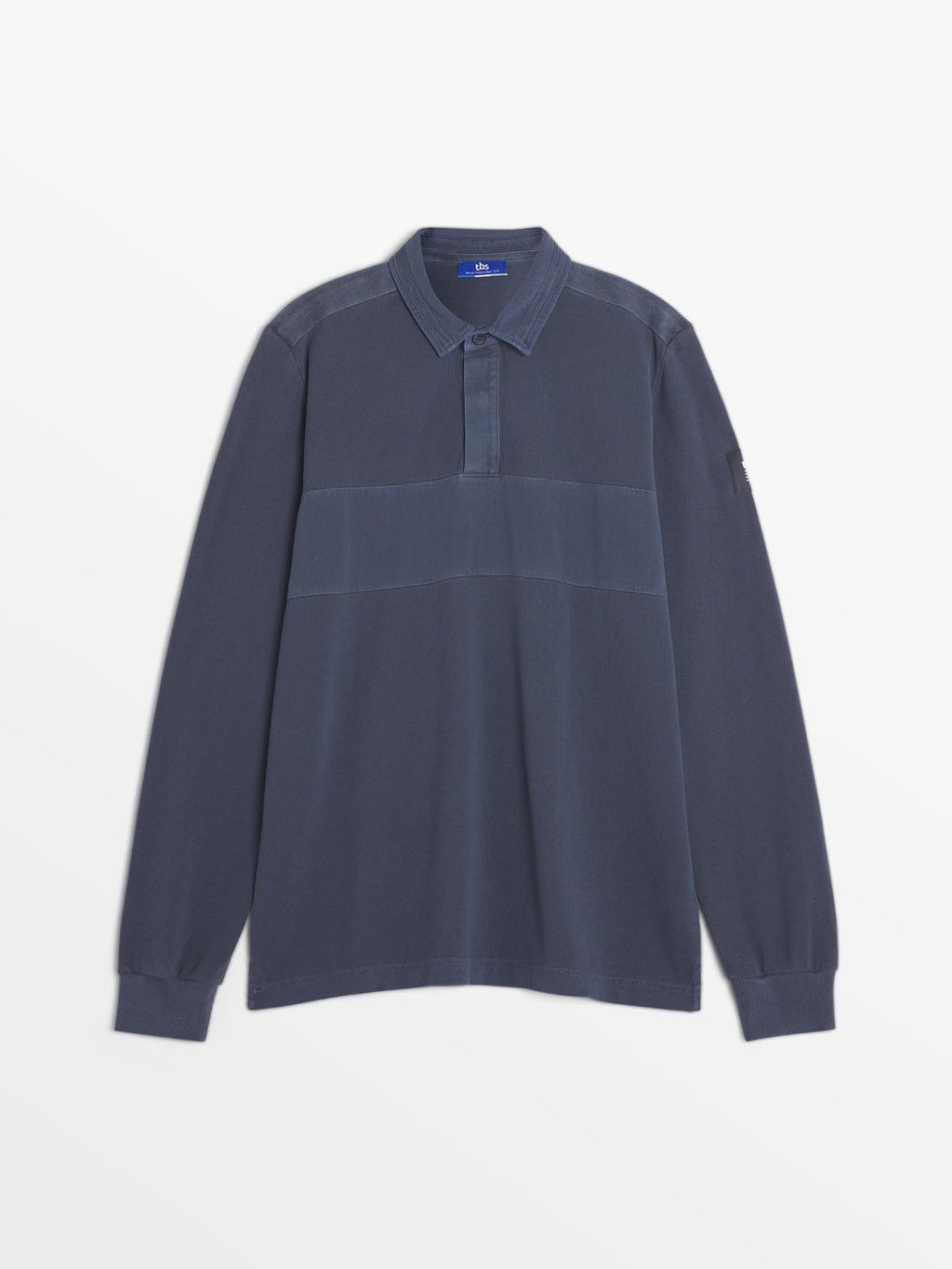 Polo Homme Manches Longues Marine - 2