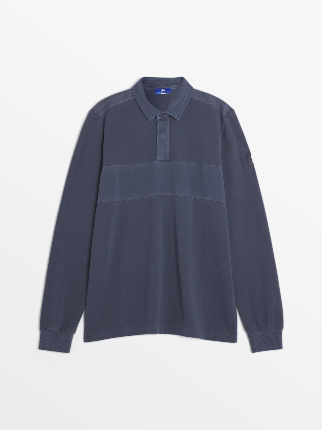 Polo Homme Manches Longues Marine - 2