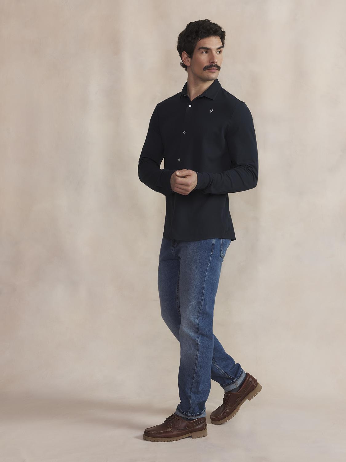 Chemise Homme Coton Marine YVAINCHE - 2