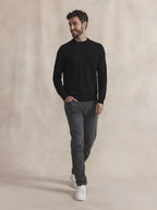 Pull Homme Col Rond Laine Coton Marine - 4