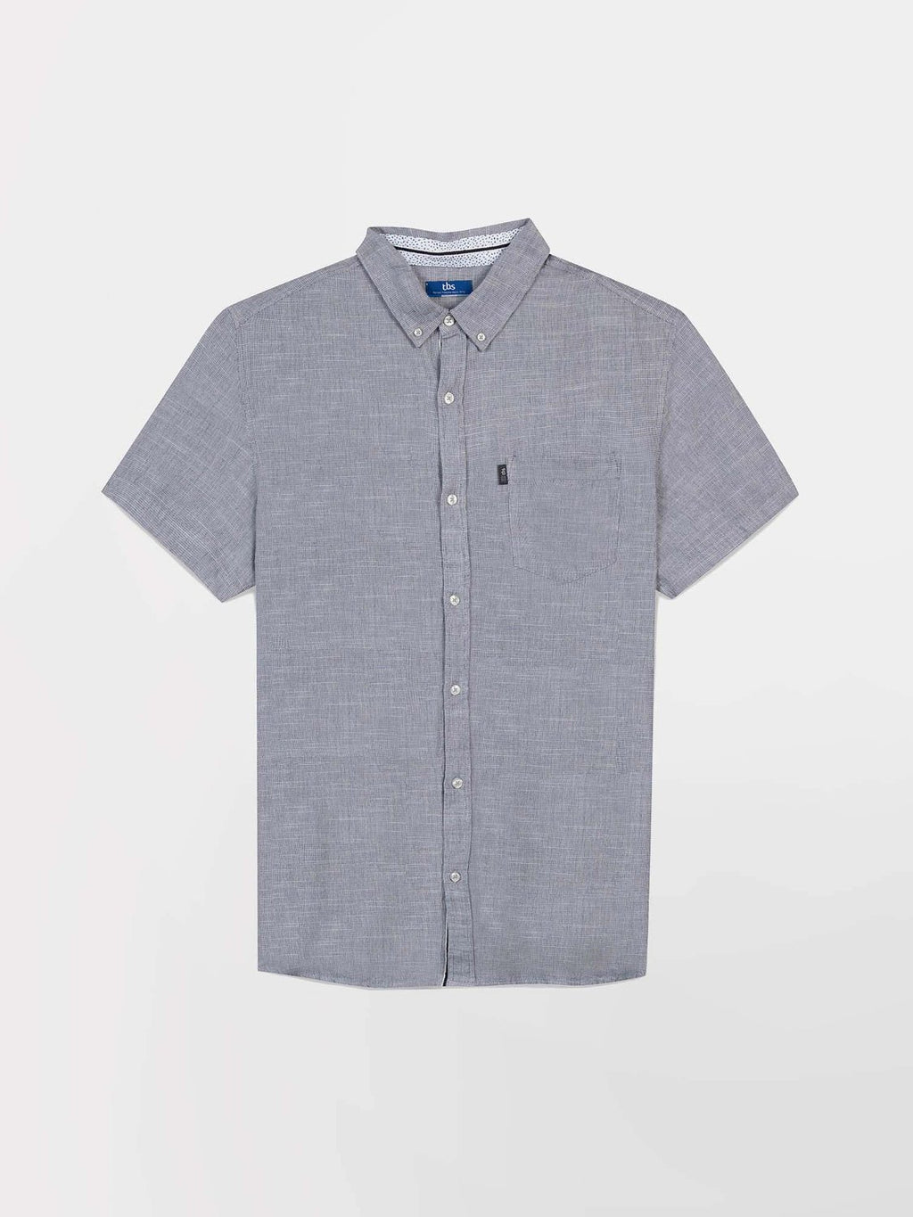Chemise Homme Manches Courtes Coton Bleu - 6