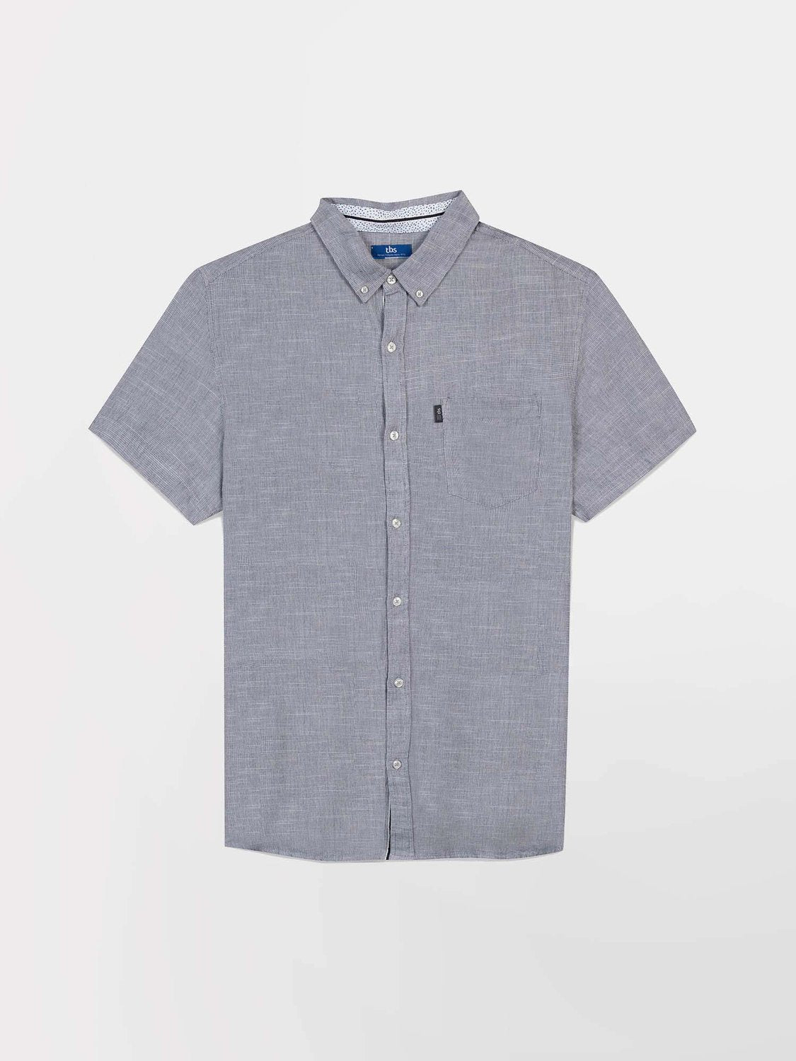 Chemise Homme Manches Courtes Coton Bleu - 6