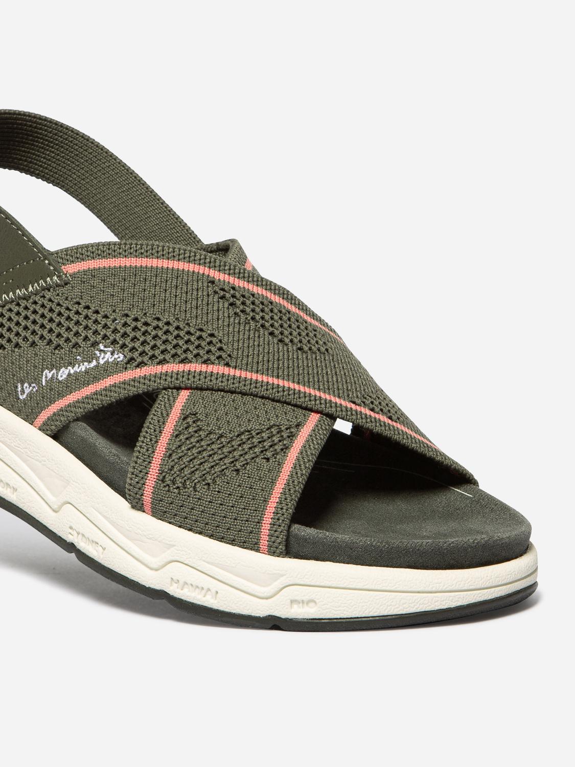 Sandales compensées femme vert LAIHONA - 2