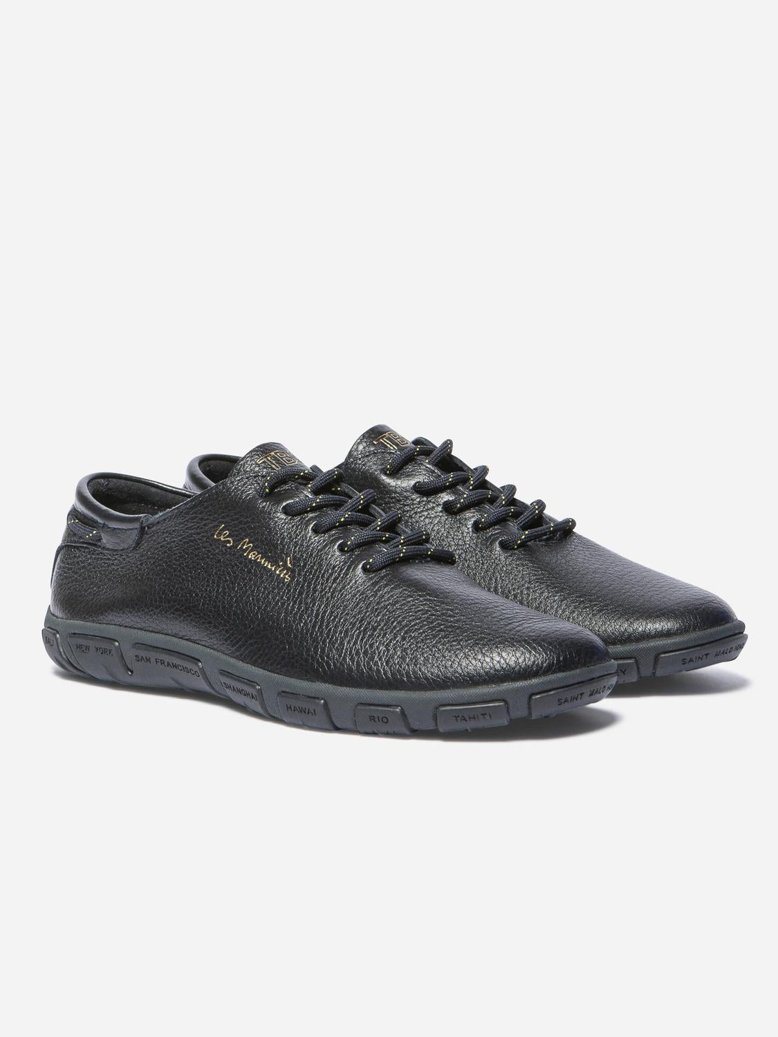 Tennis Femme Confort Cuir Marine - 8