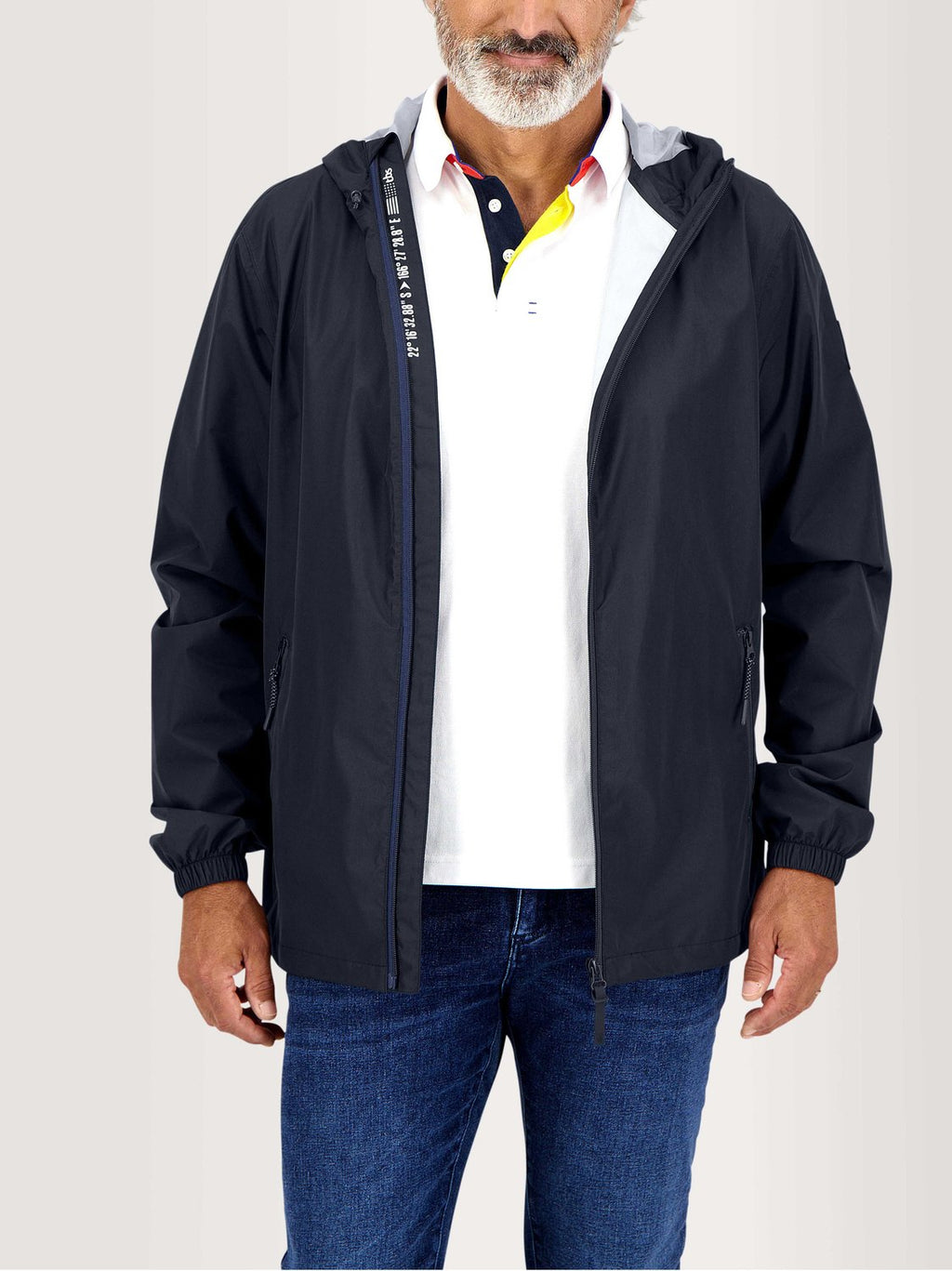 Coupe-Vent Homme Imperméable A Capuche Marine - 1
