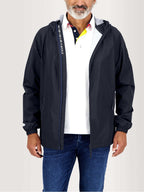 Coupe-Vent Homme Imperméable A Capuche Marine - 1